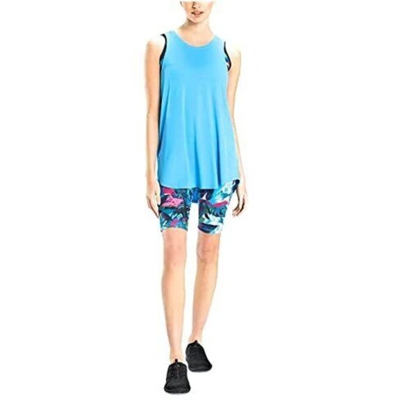 Josie Natori Women's Active Layering Elements Tank Top Blue Size Small - Picture 1 of 5